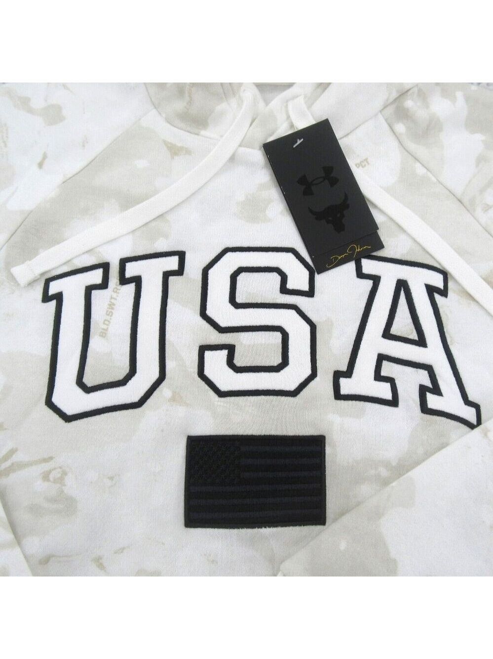 Under Armour Project Rock Veterans USA Camo Hoodie Mens Size Large NEW - Picture 6 of 16